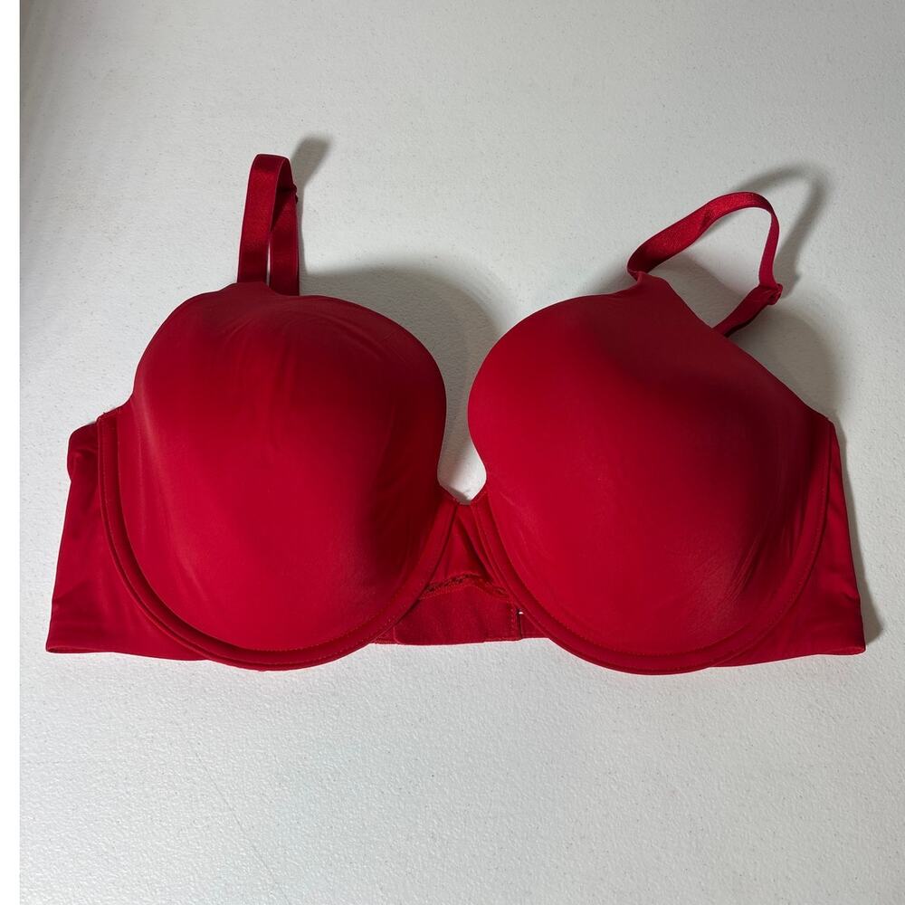 Victorias Secret Size 36DD T-Shirt Lightly Lined Full Coverage Underwire Red Bra